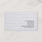 特殊独占的ライトグレーウォールプレーントレンディー 名刺 (裏面)