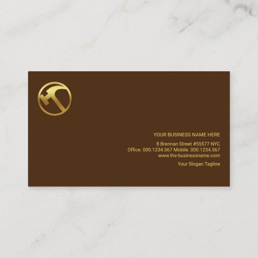 特殊箱木目テクスチャ建築ハンドマン 名刺 (裏面)