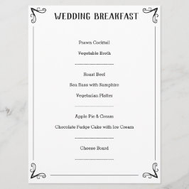 特殊結婚メニューの説明。 メニュー