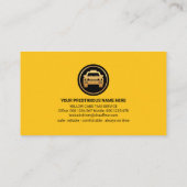 特殊縦型ブラックタクシーストライプ 名刺 (裏面)