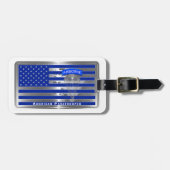特殊設計アメリカのパラトパー国旗 ラゲッジタグ (正面横)