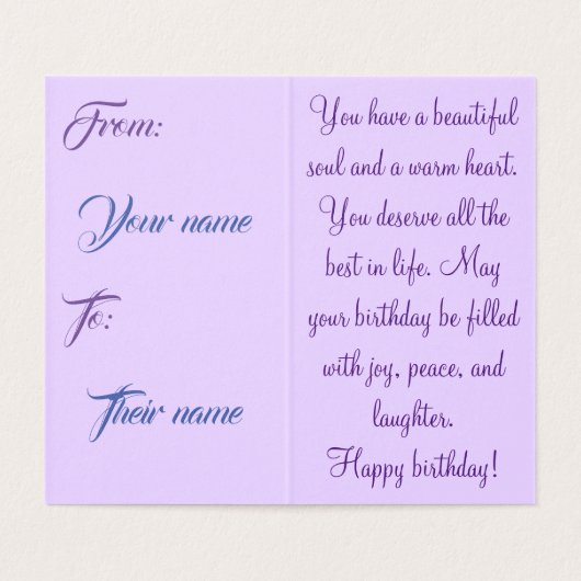 特殊誕生日カード (内部フラット)