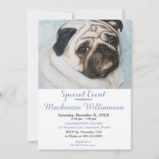 特殊誕生日 招待状 (正面)