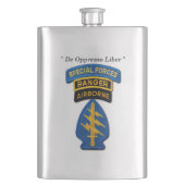 特殊部隊のグループの緑色のベレー帽SFG SF LRRPの獣医 フラスク (正面)