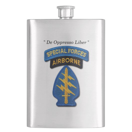 特殊部隊のグループの緑色のベレー帽SFG SF LRRPの獣医 フラスク (正面)