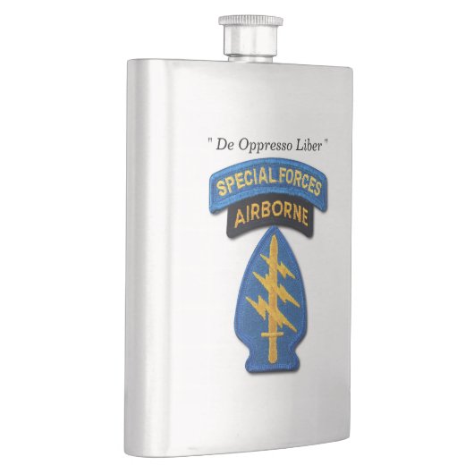 特殊部隊のグループの緑色のベレー帽SFG SF LRRPの獣医 フラスク (右)