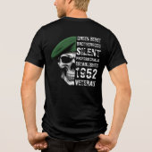 特殊部隊の兄弟愛を持つ退役軍人のドクロ トライブレンドTシャツ (裏面)