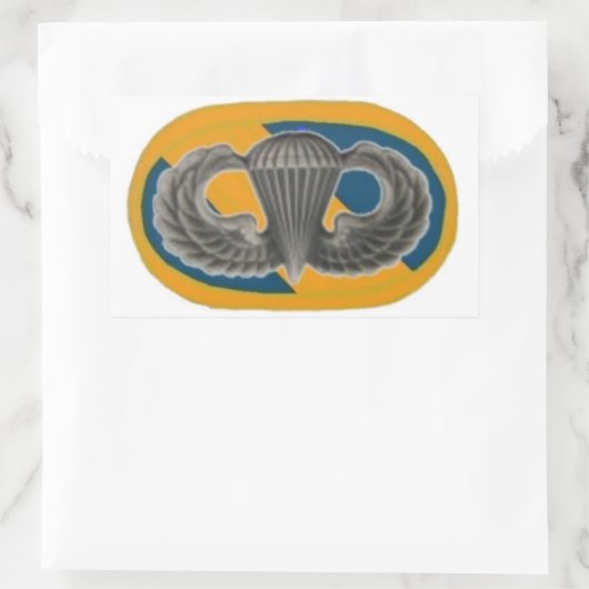 特殊部隊の楕円形のステッカーの翼を跳んで下さい 長方形シール (バッグ)