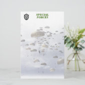 特殊部隊の緑色のベレー帽のグループの息子の文房具 便箋 (スタンド正面)