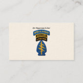 特殊部隊の緑色のベレー帽のレーンジャーSFG SFパッチ 名刺 (裏面)