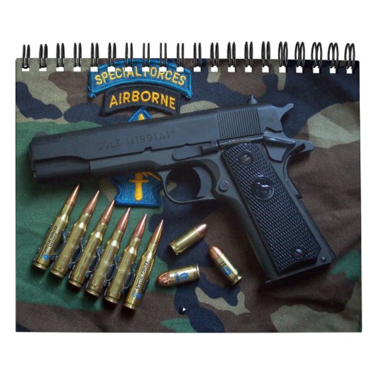 特殊部隊の緑色のベレー帽SF SFGの退役軍人 カレンダー (カバー)