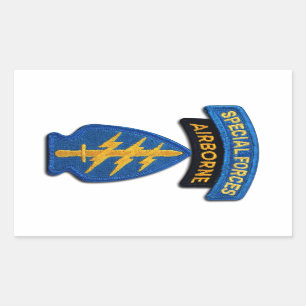 特殊部隊の緑色のベレー帽SF SFG SOFの退役軍人 長方形シール