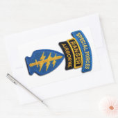 特殊部隊の緑色のベレー帽SF SFG SOFの退役軍人 長方形シール (封筒)