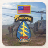 特殊部隊グリーンベレーべトナム戦争ヴェッツ スクエアペーパーコースター (正面)