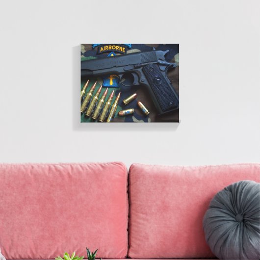 特殊部隊グリーンベレー退役軍人ヴェッツプリント キャンバスプリント (インサイチュ (リビング))