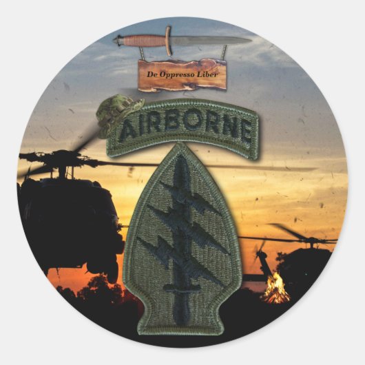 特殊部隊グリーンベレー退役軍人vetsのsof ラウンドシール (正面)