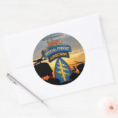 特殊部隊グリーンベレー退役軍人vetsのsof ラウンドシール (封筒)