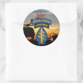 特殊部隊グリーンベレー退役軍人vetsのsof ラウンドシール (バッグ)