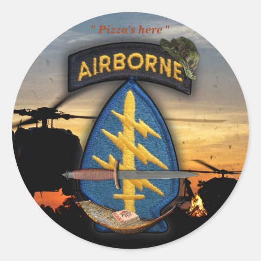 特殊部隊グリーンベレーlrrp nam ラウンドシール (正面)