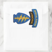 特殊部隊グリーンベレーSF SFG SOF退役軍人 長方形シール (バッグ)