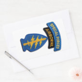 特殊部隊グリーンベレーSF SFG SOF退役軍人 長方形シール (封筒)