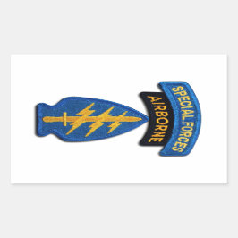 特殊部隊グリーンベレーSF SFG SOF退役軍人 長方形シール