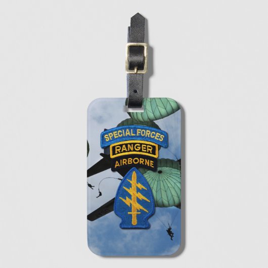 特殊部隊グリーンベレーSFG SFGAパッチ ラゲッジタグ (正面縦)