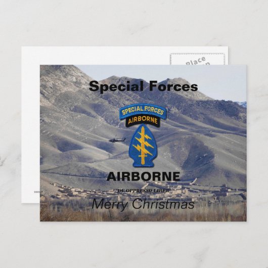 特殊部隊グループグリーンベレーSF SFG退役軍人 シーズンポストカード (正面/裏面)