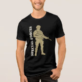 特殊部隊 - エリート軍事作戦員 トライブレンドTシャツ (正面)