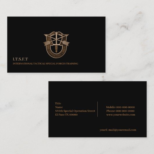 特殊部隊 名刺 (正面/裏面)
