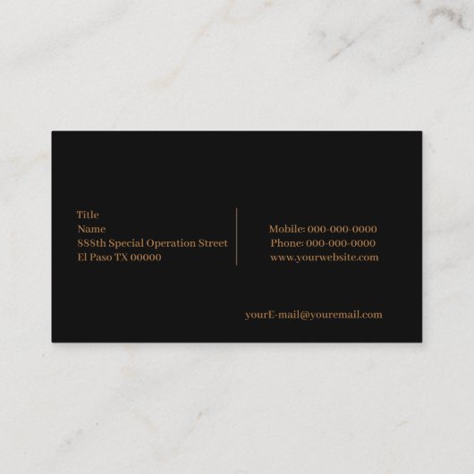 特殊部隊 名刺 (裏面)