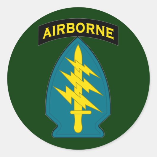 特殊部隊 – 空挺部隊 – 肩パッチ ラウンドシール (正面)