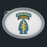 特殊部隊「Insignia Airborne」タブ 卵形バックル<br><div class="desc">州統一された陸軍特殊部隊ショルダースリーブ記章。Blue Army Special Force Spear Head & Airborneタブ</div>