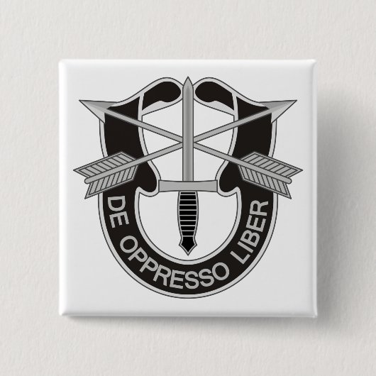 特殊部隊 SF De Oppresso Liber 缶バッジ (正面)