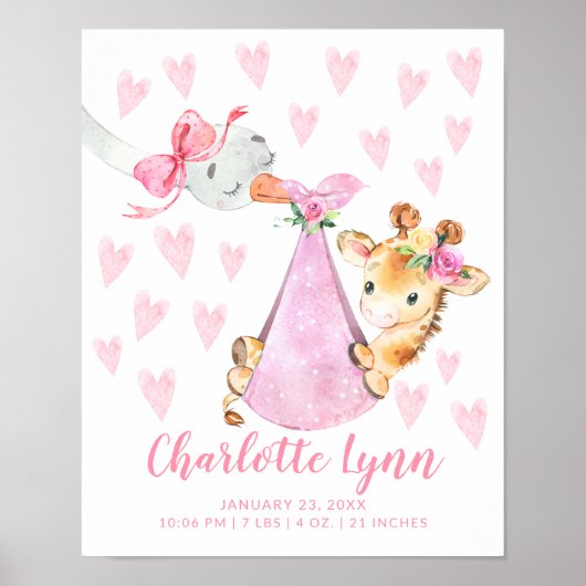 特殊配信ストークキリンベビー誕生統計 ポスター (正面)