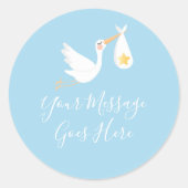 特殊配信ストーク金ゴールドスターベビーブルー ラウンドシール (正面)