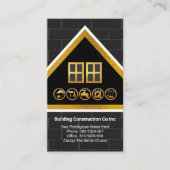 特殊金ゴールド屋上黒レンガ壁組積造 名刺 (正面)