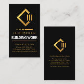 特殊金ゴールド文字 – C鉄筋建築 名刺 (正面/裏面)
