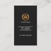 特殊青ボタンVカラー金ゴールドタクシー 名刺 (裏面)