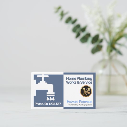 特殊青白水枠配管水栓 名刺 (スタンド正面)