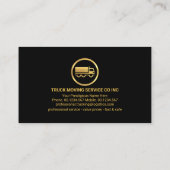 特殊駆動金ゴールドフレーム台車 名刺 (裏面)