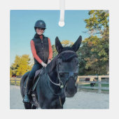 特注の馬のガラスオーナメント ガラスオーナメント (裏面)