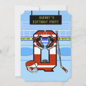 特注イニシャルQ アイスホッケー 招待状 (正面)