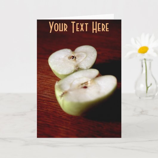 特注可能なリンゴ カード (小さな植物)
