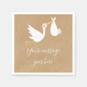 特産コウノトリの赤ちゃんシャワー スタンダードカクテルナプキン (正面)