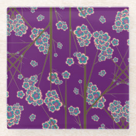 特異ブランチアメジストガラスコースター ガラスコースター