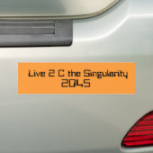特異性2045年2つCは住んでいます バンパーステッカー (車上)