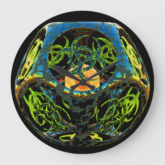 特異点駆動コンピュータウイルス ラージ壁時計 (正面)