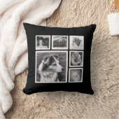 特色にされたイメージのInstagramの家族写真のコラージュ クッション (ブランケット)