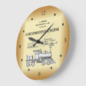 特許スケッチ～A.J.フーバー～機関車～ ラージ壁時計 (傾斜)